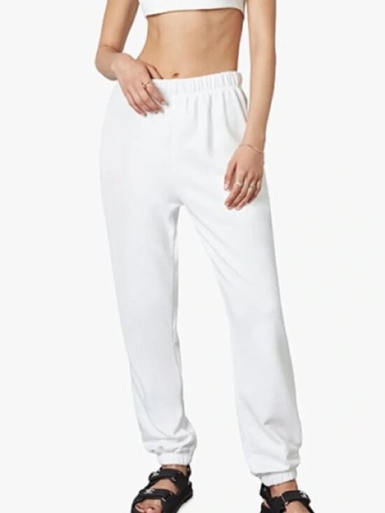 Nia Pants - Sam Sweatpants Jogger in White - Size Small - NIA